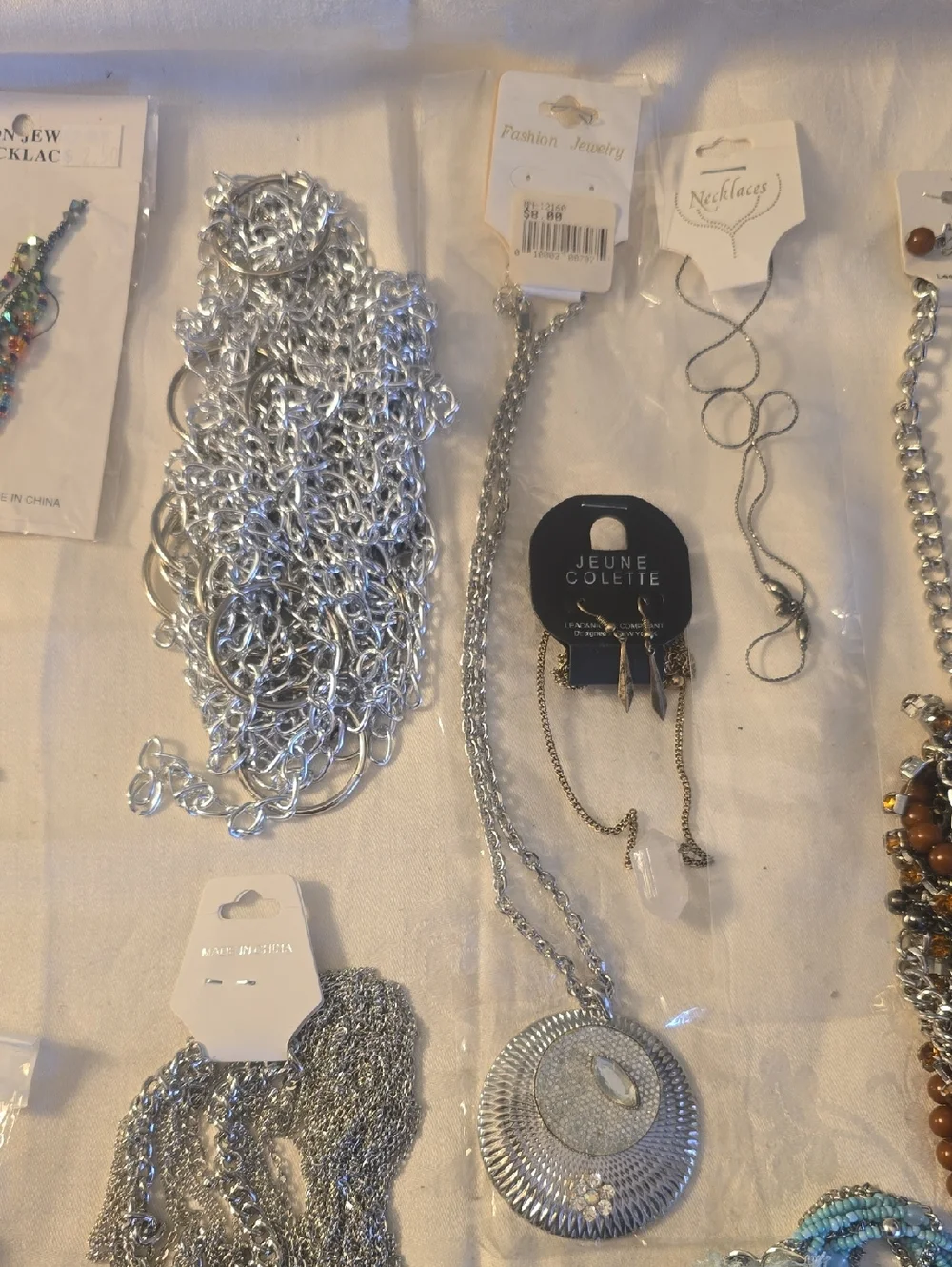 Over 20 Necklace Bundle, Mixed Colors & Designs, Beaded, Chains, Charms New - Picture 5 of 14